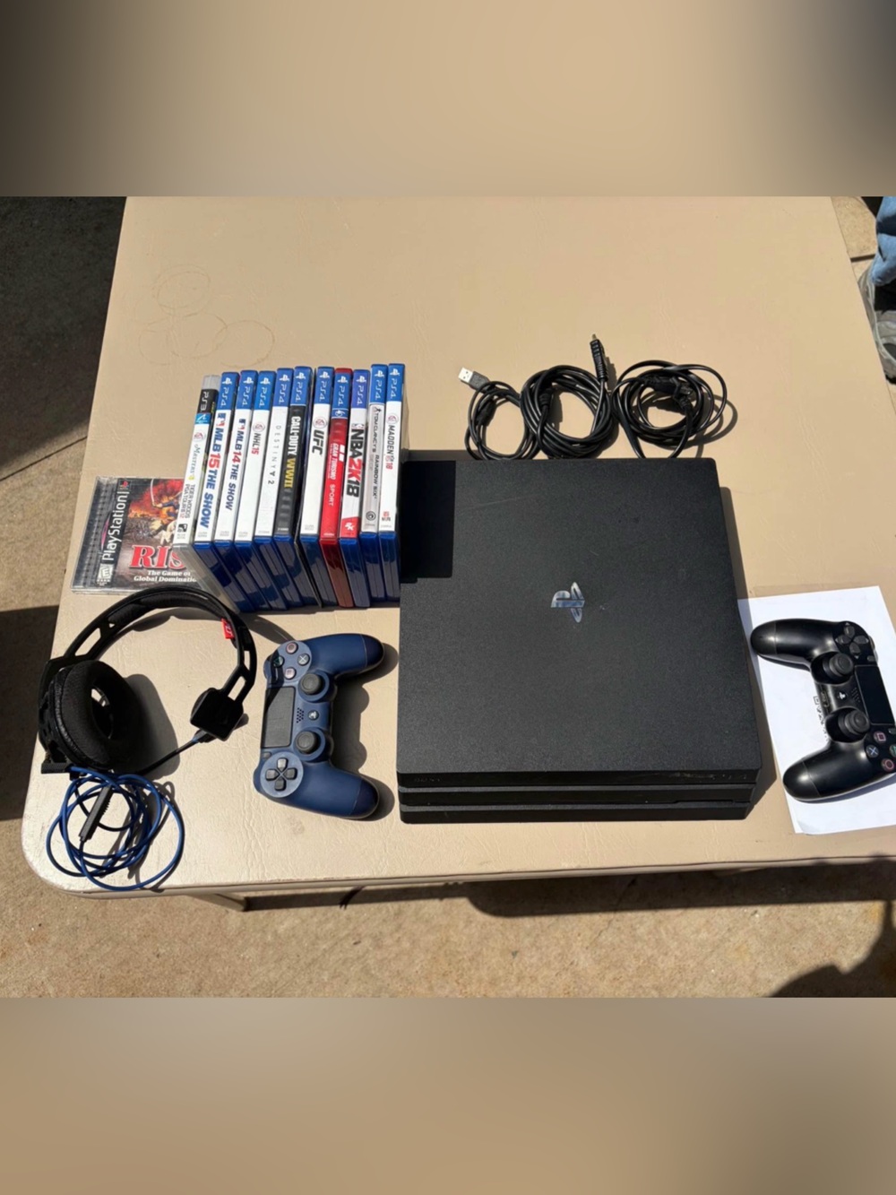 Sony PlayStation 4 Pro Black Console with Wireless Controller & Headset